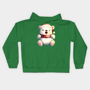 Little Cuties - Jolly Christmas Polar Bear Kids Hoodie